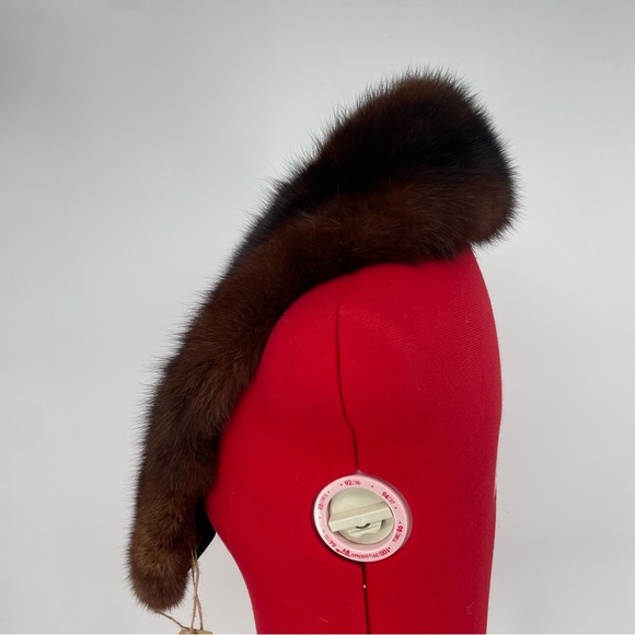 Vintage Chocolate Brown Authentic Mink Fur Collar / Stole Old Hollywood Glamour - Picture 8 of 10